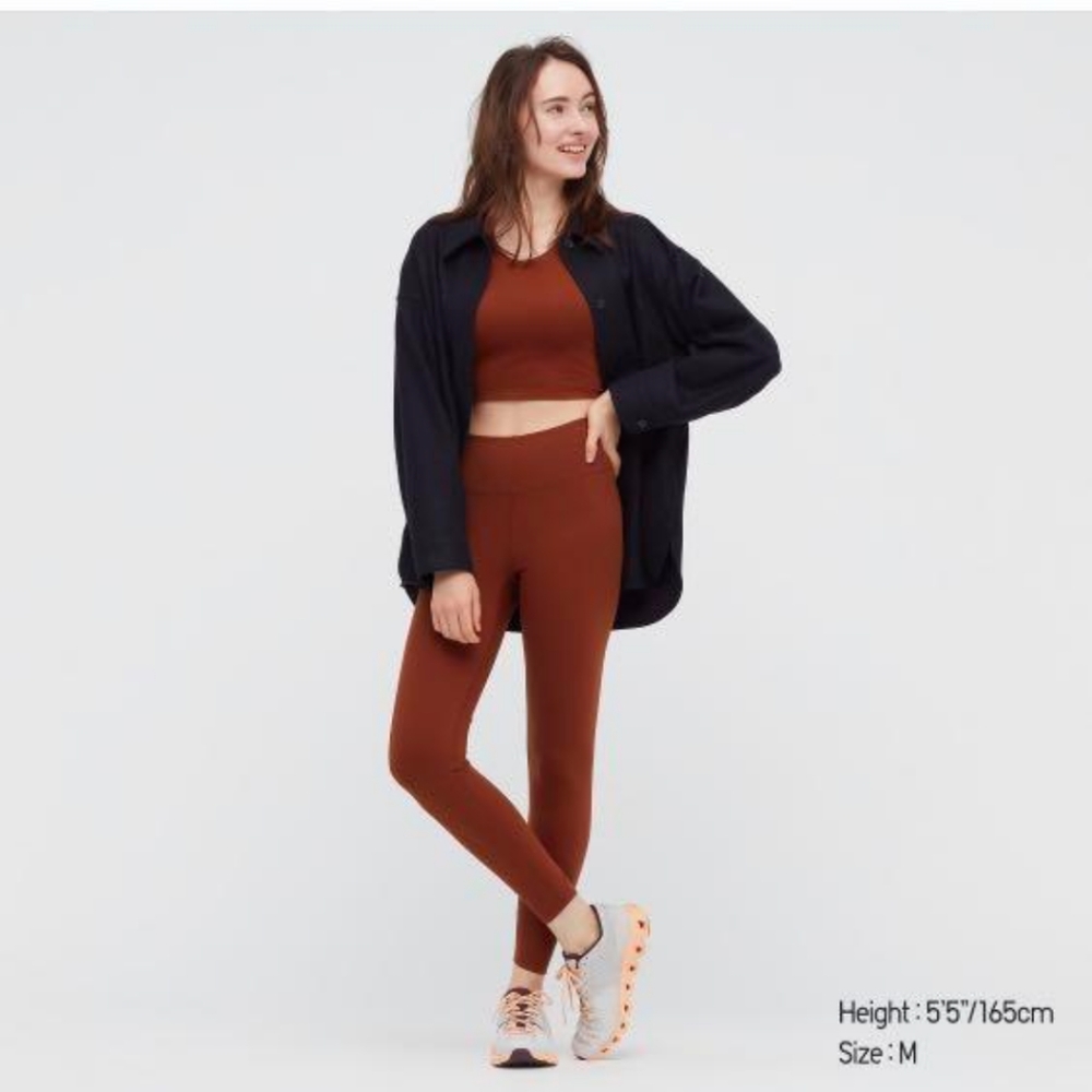 Uniqlo - AIRism Active Leggings w/ UV Protection #434215 - Size Small | Red Rust